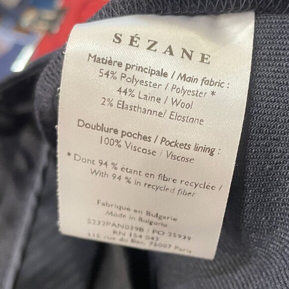 EUC Sézane Emilio Wool Blend Cropped Trouser Navy 36, 4 - Picture 7 of 8